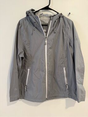 Gerry Weber Light Gray Hooded Jacket with White Trim